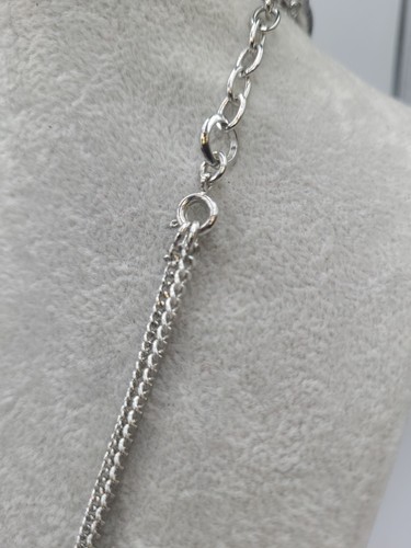 Chloe Isabel* 'Stargaze' double Pendent Chain 19"+3" adaptable, Silvertone - Picture 12 of 13
