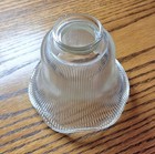 THREE VINTAGE LANCASTER GLASS HOLOPHANE STYLE #6322 GLASS SHADE 2 1/4" FITTER — photo 1