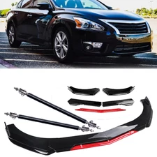 For Nissan Altima Front Bumper Lip Splitter Lower Spoiler Body Black+Red Y