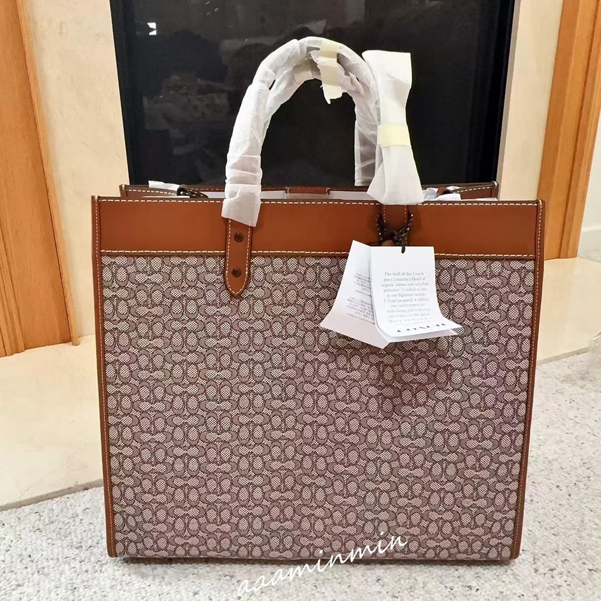 Coach Field Tote 40 In Micro Signature Jacquard CM392 | eBay
