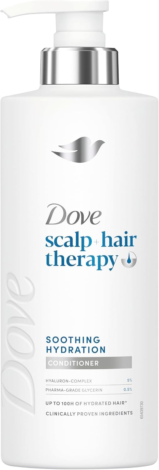 Dove Scalp + Hair Therapy Soothing Hydration Conditioner, 400 ml | For dry hair, Hyaluron-Complex and pharma-grade glycerin help replenish moisture while improving smoothness and manageability - Image 3