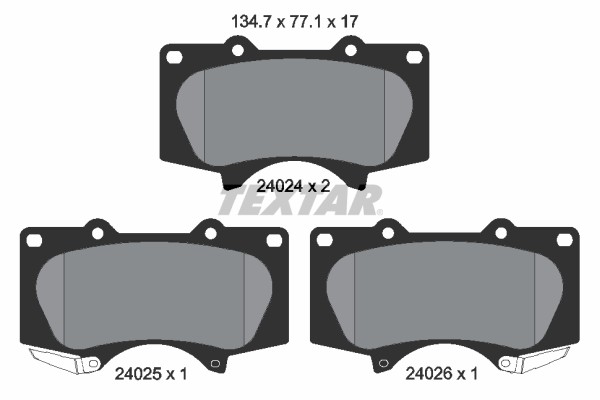 BRAKE PAD SET DISC BRAKE 2402403 FOR TOYOTA LAND/CRUISER/PRADO/VAN HILUX/VIII