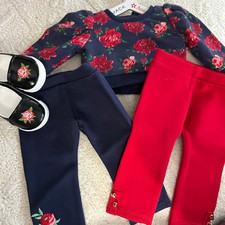 Retired American Girl Janie Jack Wrapped in Roses Party Top Mix Match pants