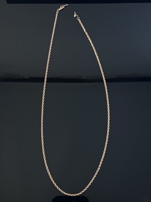 14k Rose Gold 20'' Rope Chain 2mm 9.5 Gram Necklace