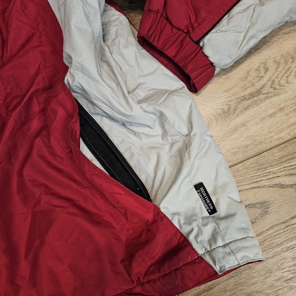 Northern Exposure Outdoor Wear Winter Coat Jacket Red & White Mens Size Mediums - Image 3 of 4