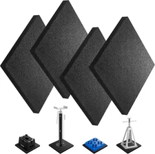 Leveling Jack Flex Pads - 8.5" Rubber Jack Pads Non-Slip and Prevent Sinking Gre