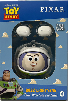 Disney Pixar Toy Story BUZZ LIGHTYEAR True Wireless Earbuds Flip The Faces NEW