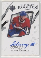 2017-18 Ultimate Collection Rookies 382/399 Nikita Scherbak #61 Auto 0nn