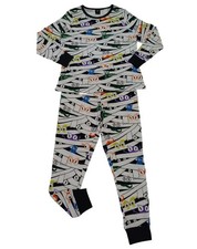 Hyde Eek Womens Halloween Mummy Print Pajama Set Cozy Sleepwear, Size L.