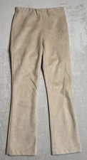 Tuckernuck Ashford Suede Beige cropped Pants Size XS Side Zipper and Clasp