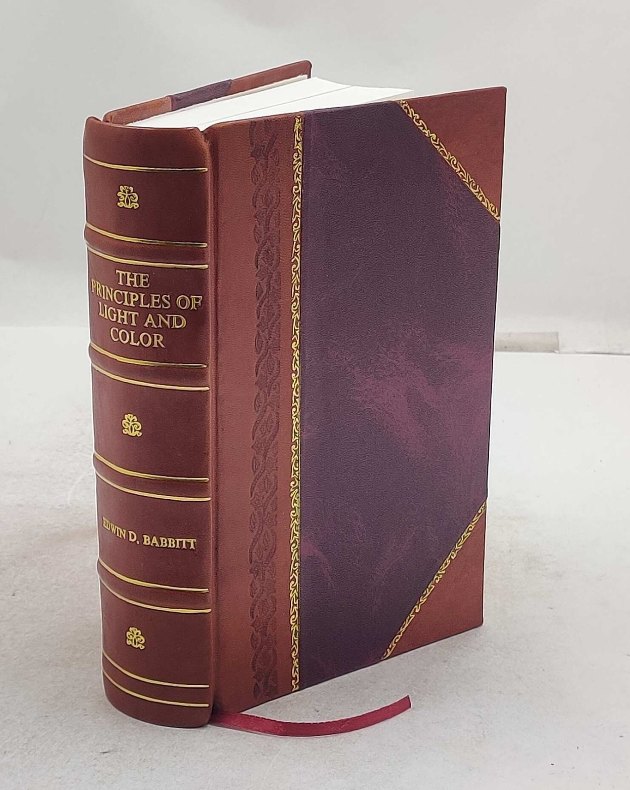 The Principles Of Light And Color 1896 By Edwin D. Babbitt [Leather Bound]