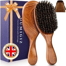 Boar Bristle Hair Brush Since 1965 British Craftsmanship, Handmade Natural Wo...