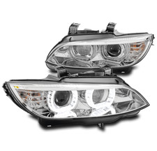 For 07-10 Bmw E92 3-series 2dr Hid Model Halo Projector Headlights Lamp Chrome