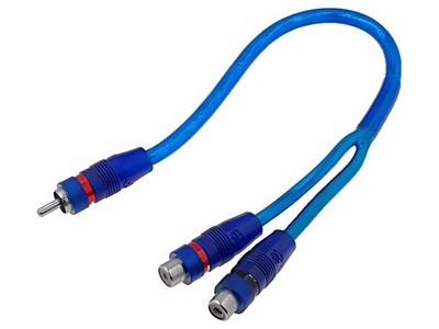 RCA-HQ.Y1/2 Kabel blau RCA-Buchse x2,RCA-Stecker 4CARMEDIA