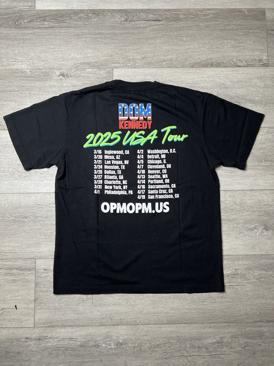 2025 Dom Kennedy USA Tour Dates Shirt Sz L Black OPM Rap Hip Hop