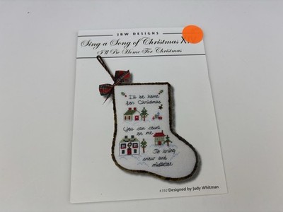 JBW Design I ll Be Home For Christmas Counted Cross Stitch Pattern With Charm 9S