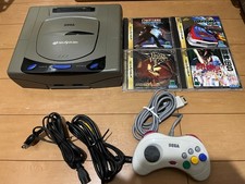SEGA Saturn Console Gray Color  Controller with games Japan 1221