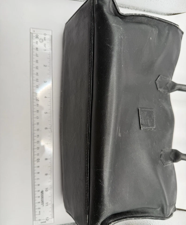 Vintage Black Leather Giani Bernini Tote Bag - Image 4 of 4