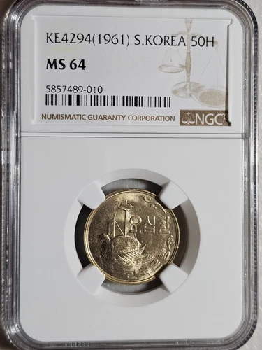 South Korea 50 Hwan 1961 NGC MS 64