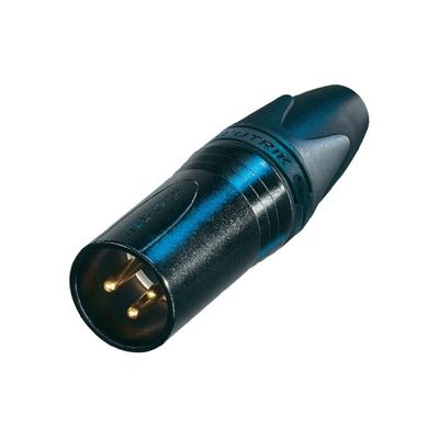 Neutrik XLR Stecker NC3MXX-B vergoldet NC-3MXX-B male connector gold plated