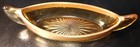 Vintage 1920s Duncan & Miller Amber Glass Relish Canoe Gold Embossed Edge — photo 2