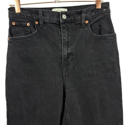 Abercrombie & Fitch ‘90s Straight Ultra High Rise Jeans Black 4/27 - Picture 4 of 7