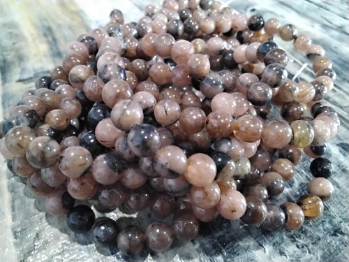 Chiastolita natural, 6 mm, aproximadamente 62 piezas filamento. Envío gratuito. Vendedor OZ - Imagen 6 de 6