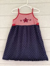 Sophie Rose girls 4 Patriotic dress Stars and Stripes red white blue - good