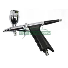 0.3/ 0.5/ 0.8mm Nozzle Dual Action Gravity Feed Airbrush Paint Spray Gun Cup Set