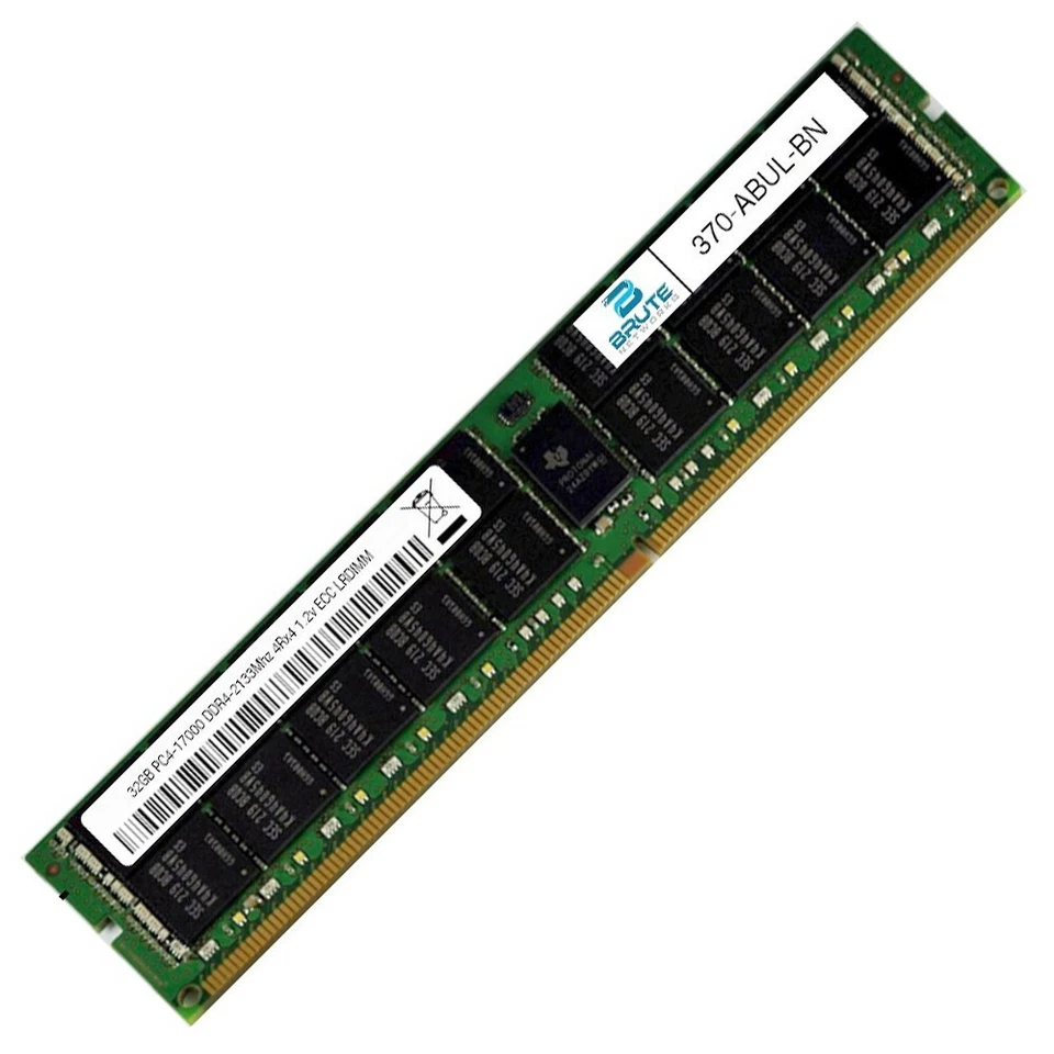 370-ABUL - Dell Compatible 32GB PC4-17000 DDR4-2133Mhz 4Rx4 1.2v ECC LRDIMM - Image 2 of 3