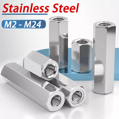 High Hex Connection Nuts Hexagon Connector Connecting Rod Bar Stud Long Nut