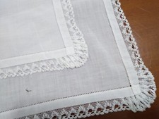 Tovaglietta vintage contorno punto a giorno merletto centrotavola vintage 63x63