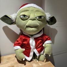 Star Wars Yoda Santa Claus Plush Christmas Holiday Door Greeter 22"