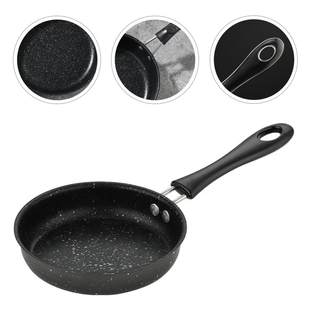 Mini Pan Egg Cooker Pans Small Frying Pot Baking Dish with Lid Camping Cookware