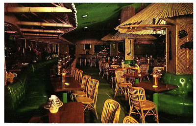 Hotel Nicolett Waikiki Zimmer Tiki Lounge Minnesota Minneapolis Mn Postcard 1959