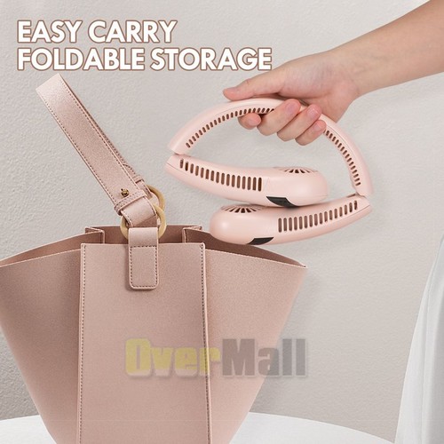 USB Portable Neck Hanging Fan Cooling Air Cooler Little Electric Air Conditioner - Picture 12 of 71