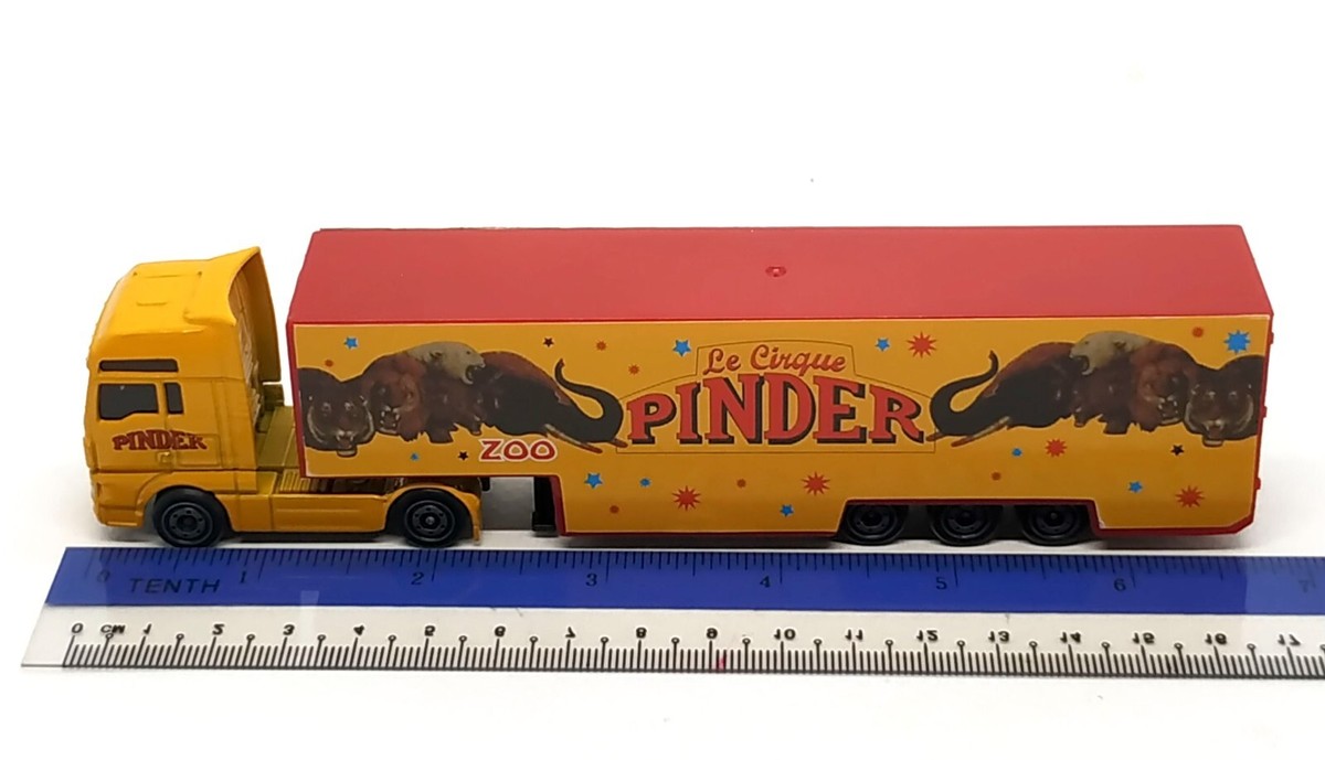 Majorette Pinder Truck Man TGX Truck with Container 1/100 (6