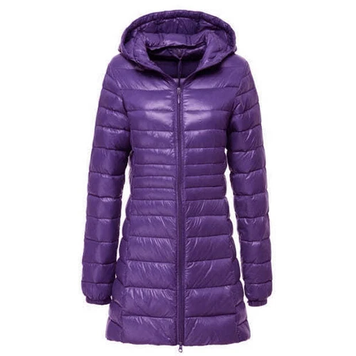 Women's Down Jacket 90% Duck Down Coat Ladies Hoodie Long Hooded Jacket S-6XL - Picture 10 of 27