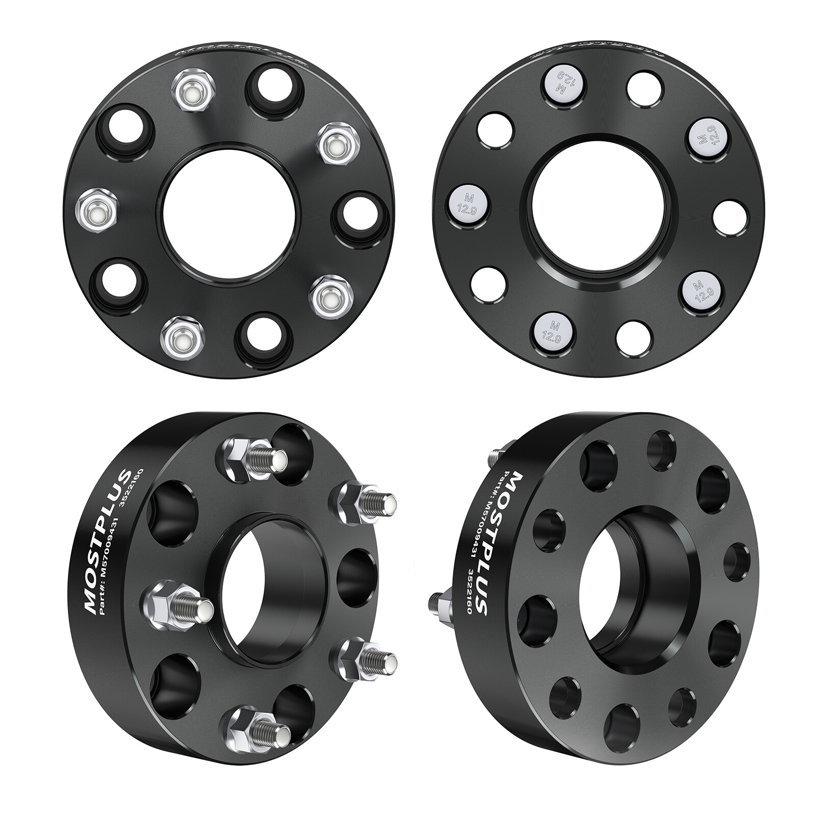 Set(4) 1.5" Hubcentric Wheel Spacer 5x5" For Jeep Wrangler JK Grand Cherokee WJ