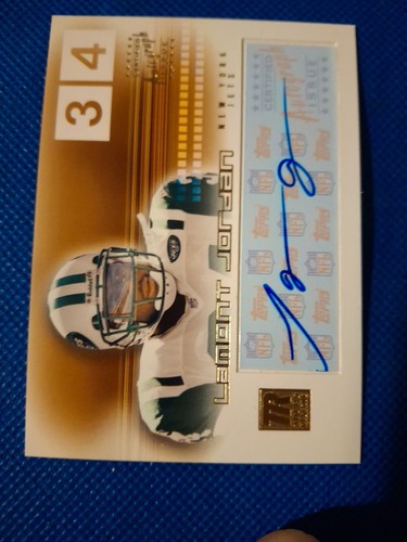 2002 LAMONT JORDAN TOPPS RESERVE HANDSIGNIERTE AUTOKARTE #RALJ NY JETS RAIDERS - Bild 1 von 2