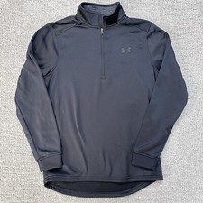 Under Armour Sweater Mens Small Black 1/4 Zip Fleece Coldgear Pullover