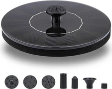 LAWOHO Solar Fountain Pump 1.5W Upgraded Submersible Solar Water Fountain Panel 