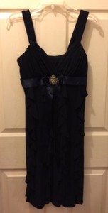 Dressbarn Collection Size 6 Dark Blue Sleeveless Cocktail Dress