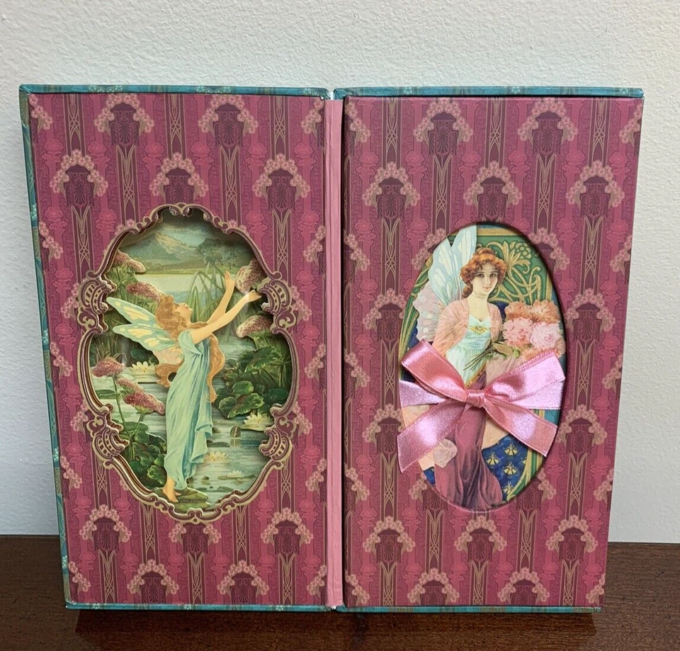 Nouveau Faerie Fairy Fairies Flowers Blank Note Cards By Punch Studio Set of 10 - Image 2 of 4