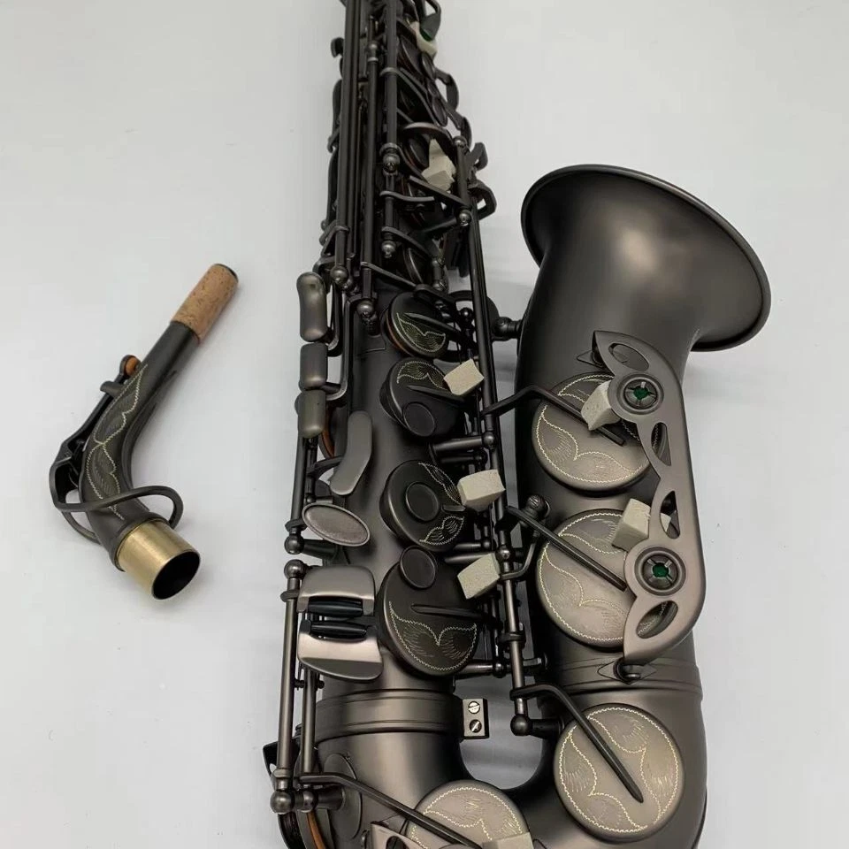 High Quality E Flat Alto Saxophone All Black Nickel Matte Matte