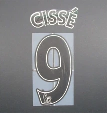 2007 - 2013 OFFICIAL SPORTING ID LEXTRA CISSE' 9 PLAYER SIZE BLACK NAMESET