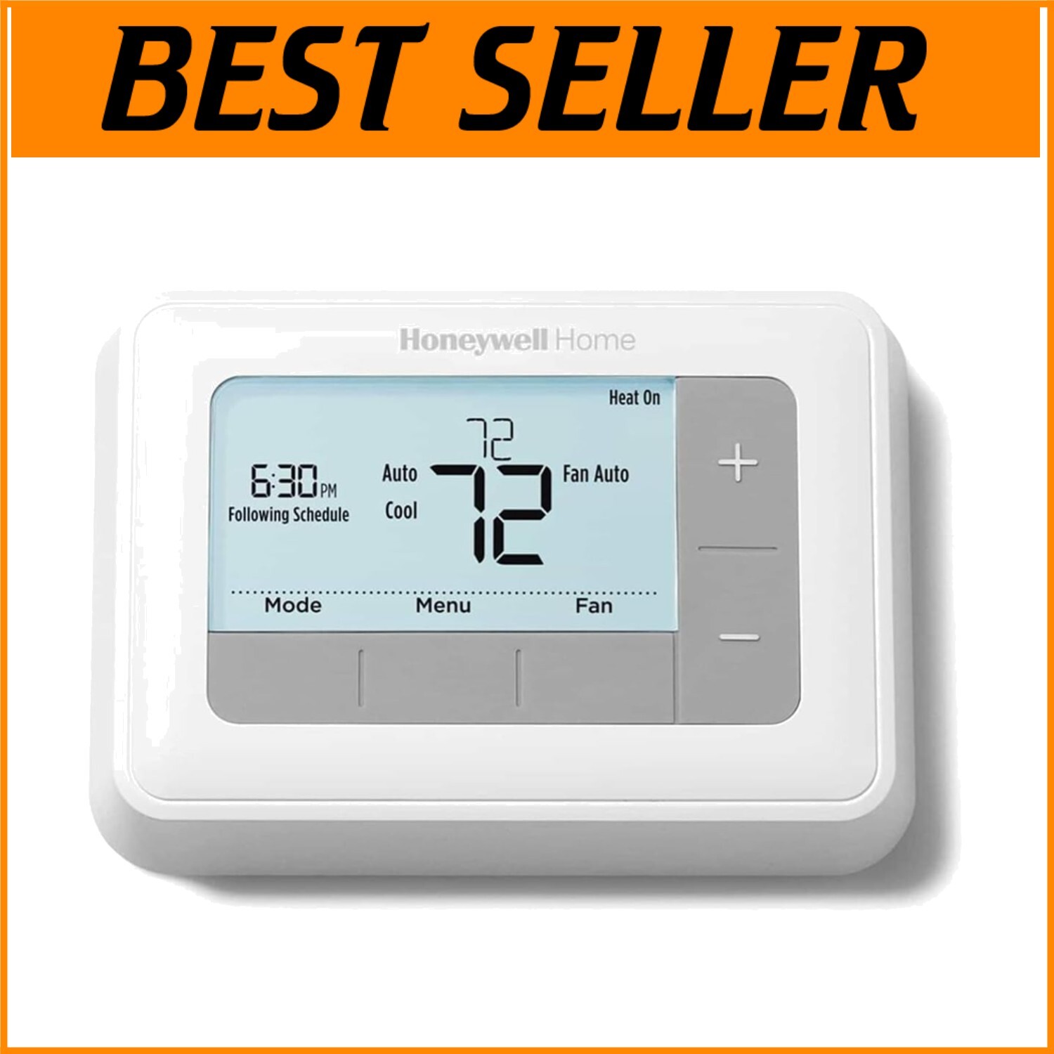 Easy Install Programmable Thermostat with Smart Response Technology - White