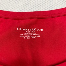 Débardeur/blouse Charter Club Petites - Taille P/L - 100% Coton Pima - Imprimé Pois Blanc Sur Rose - Neuf Avec étiquettes