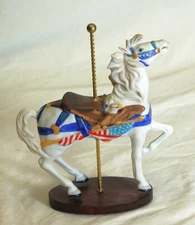 Treasury Carousel Art Circus Carnival Patriot Horse William Manns Franklin Mint