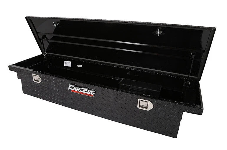 Placa de diamante Dee Zee DZ8170LB; caja de herramientas cruzada de etiquetas rojas de aluminio - negra Foto 2 de 3
